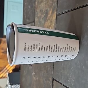 Starbucks Word Search 12oz tumbler ceramic. Nwot